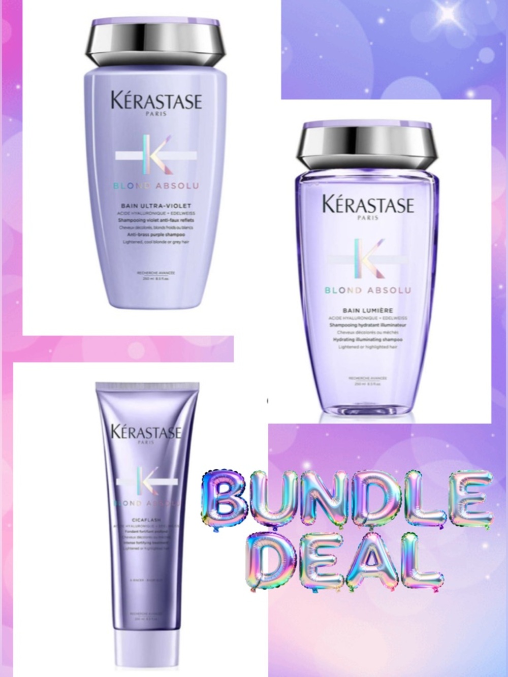 Kérastase Blond Absolu SET ! 
2 shampoo + 1 conditioner